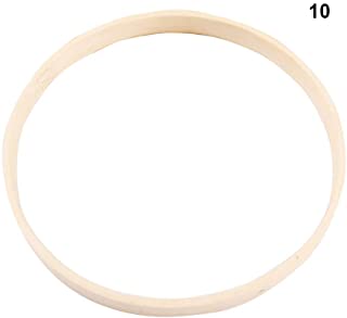 10 anillos de madera de bambu redondos para manualidades como atrapasuenos- para bordar- punto de cruz o bricolaje