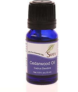 Aceite esencial SVATV de 10 ml (1-3 oz) Aceite esencial de aromaterapia de grado terapeutico (madera de cedro)