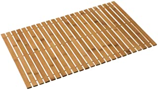 Alfombra de bano de bambu marron nordica para Cuarto de bano de 60 x 40 cm Basic - LOLAhome