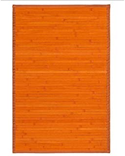 Alfombra bambu naranja