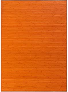 Alfombra de salon o Comedor Oriental Naranja de bambu de 180 x 250 cm Sol Naciente - LOLAhome