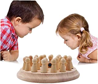 Amoyer Los ninos de Madera de Partido Memory Stick Juego de ajedrez para ninos Juguetes de Aprendizaje temprano Juguete Educativo de Madera de Juguete Juego de Memoria diversion del Color