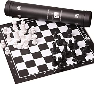 Blanco y Negro de ajedrez de Viaje de Piel Chino Juego de ajedrez de Madera Maciza de Ajedrez Educativo Juego de Mesa de Alta Gama Junta de Regalos- Juegos educativos- Regalos