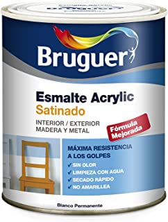 Bruguer - Esmalte Acrlico Satinado Laca Acrylic Blanco Permanente 750 Ml