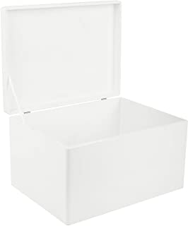 Creative Deco XXL Blanca Grande Caja de Madera para Juguetes - 40 x 30 x 24 cm - con Tapa Cofre para Decorar Almacenaje de Documentos- Objetos de Valor