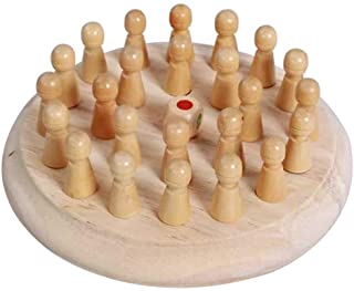 DirkFigge Memory Game- Ninos Juego de ajedrez de Palo de Memoria de Madera Juguetes educativos Juguete de interaccion Entre Padres e Hijos