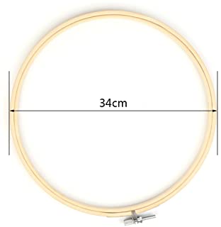 Forgun - Aro de madera de bambu para punto de cruz- 13 – 34 cm- para coser manualidades