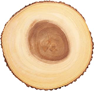 Kitchencraft Artesa Arbol tronco tabla de quesos-bandeja con borde de corteza de madera natural- 30 cm (12 ".)- diseno redondo- madera- marron- 30 x 30 x 2-2 cm