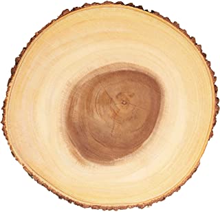 Kitchencraft Artesa rustico tronco de arbol de madera Tabla de quesos-bandeja con borde de corteza- 35 cm (14 ".) – redondo- madera- marron- 35 x 35 x 2.2 cm