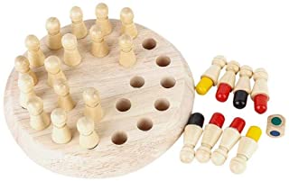 Los ninos de Madera Partido Memory Stick Juego de ajedrez Diversion Bloque Juego de Mesa Educativo Color Capacidad cognitiva de Juguete para ninos