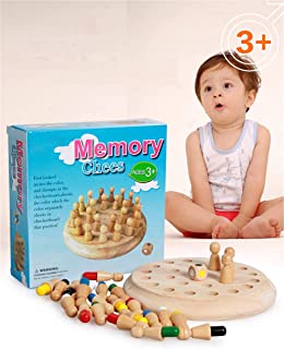 LYPXX Wooden Memory Match Stick Chess Game- Juegos Mesa Interaccion Bloques Diversion Familiar- Rompecabezas para Ninos- Juguetes Educativos Regalos Entrenamiento Cognitivo en Color