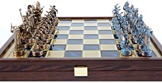 Manopoulos - Juego de ajedrez de mitologia Griega- Color Azul y Cobre