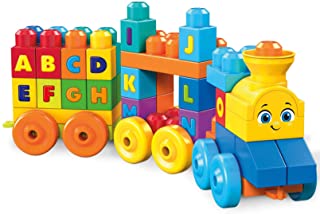 Mega Bloks Tren musical ABC- juguete de construccion para bebe +1 ano (Mattel FWK22)