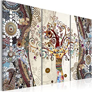 murando - Cuadro en Lienzo 120x80 - Mosaico - Impresion de 3 Piezas Material Tejido no Tejido Impresion Artistica Imagen Grafica Decoracion de Pared - Gustav Klimt Baum l-C-0002-b-f
