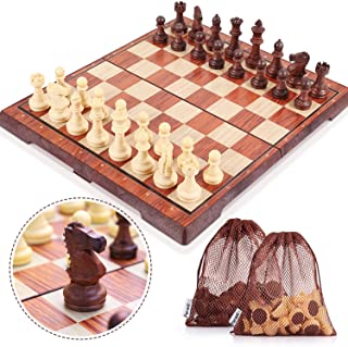 ajedrez de madera magnetico