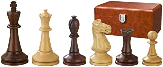 Philos 2243 Augustus- Piezas de ajedrez (Madera- Altura del Rey: 100 mm- Triple Peso- en Caja)