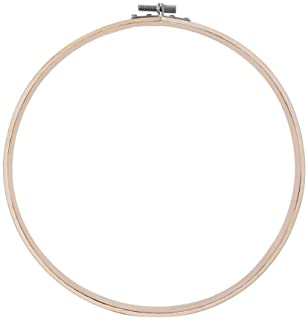 Pixnor Cruz bordados de punto de aro anillo circulo de bambu- 12 pulgadas