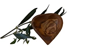 Prosudweb Medio Porte-bagues Forma corazon de Madera de Olivo