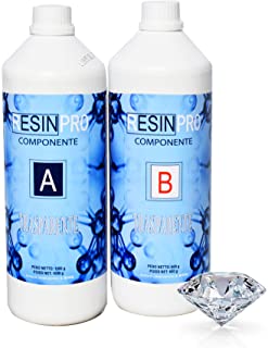 Resina epoxi- Ultra transparente 2-K kg1-6 con B-Super transparente efecto agua para creacion de joyas resina transparent-resine para Creations moules-bestseller de Resin Pro (1-6 kg)
