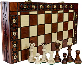 SENADOR - grande 40cm-16 adentro a mano juego de ajedrez clasico de madera