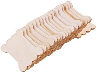 SGerste - Bobinas de madera natural con forma de hueso plano- de carton- para bordar- hilo de algodon- para organizar la linea de pesca- para manualidades- 20 unidades