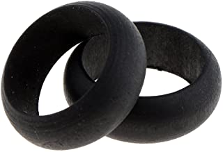 Sharplace 10x Anillo de Madera Color Negro - Natural para DIY Bricolaje Tamano US 10 - Negro