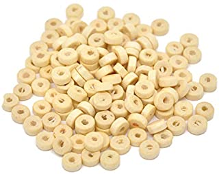 SiAura Material – 1000 Perlas de Madera Natural de 8 mm con Orificio de 2-6 mm I Forma Redonda I para Manualidades- Hilos y Pintar
