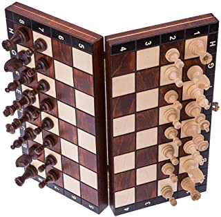 Square - Ajedrez de Madera - MAGNETICO - Tablero de ajedrez - 26-5 cm