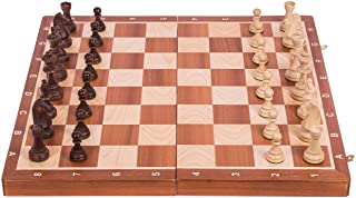 Square - Ajedrez de Madera Nº 6 - Caoba - Tablero de ajedrez + Staunton 6