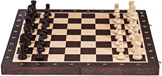 Square - Ajedrez de Madera Nº 6 - WENGE - Tablero de ajedrez + Staunton 6