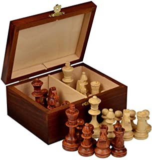 Staunton No. 4 Tournament Chess Pieces w- Wood Box by Wegiel