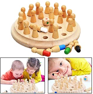 T.Face Memory Match Stick Chess- Juego de Fiesta para ninos Wooden Memory Match Stick Juego de ajedrez Diversion Bloque Juego de Mesa Juguete Educational Parent-Child Leisure Fun Toy