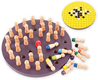 TwoCC Juguete de Madera- Entrenamiento de Pensamiento Logico para Caja de Madera Ajedrez de Memoria Juego de Ajedrez Madera Memory Match Stick Aprendizaje Temprano Aprendizaje Rompecabezas 3D Toy Go