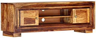 vidaXL - Armario de Madera Maciza con 2 Puertas- 2 estantes- Mueble bajo- Mueble de television- Mueble de Alta fidelidad- aparador de Palisandro- 118 x 30 x 40 cm